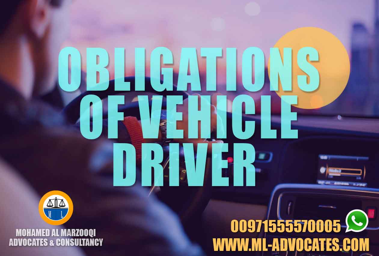 Obligations of vehicle driver _
